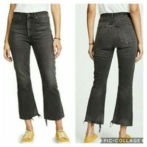Trinny Citizens of Humanity Estella Black Moonlight High Rise Ankle Jeans NWT